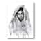 Designart - Monochrome Portrait of Young Indian Woman I - Modern Canvas Wall Art Print